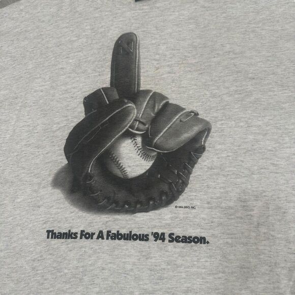 Vintage MLB Baseball Shirt Mens XL Thanks For A Fabulous 94 Season 90s Tee - Picture 2 of 10